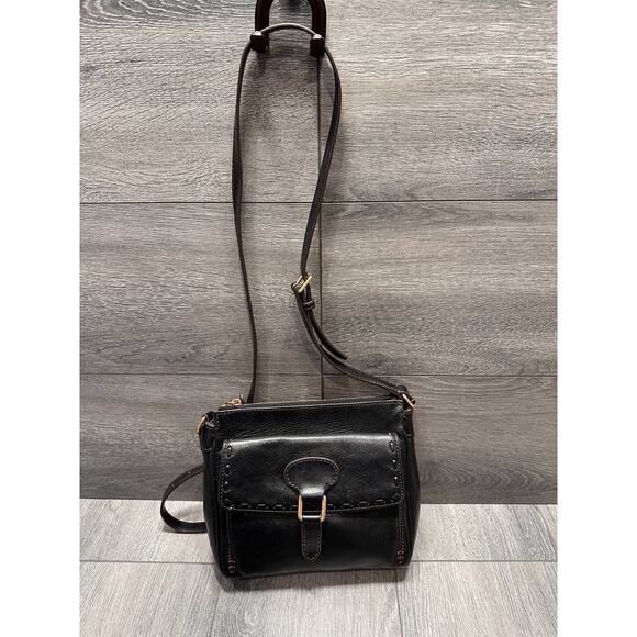 Dooney & Bourke Florentine Leather Binocular Crossbody Whipstitch bag B000545 - Picture 7 of 14